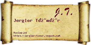Jergler Tömör névjegykártya
